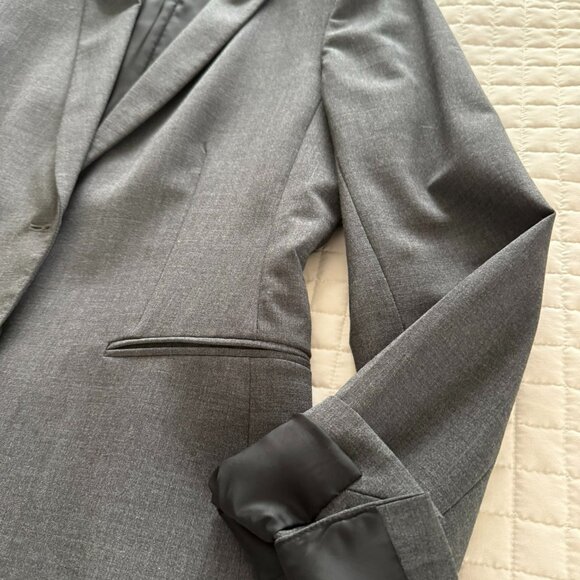 Theory Blazer Classic Grey 2 Button Size 8 - Picture 2 of 6